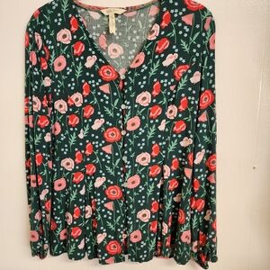 Matilda Jane Yesteryear Floral Green Tunic Top